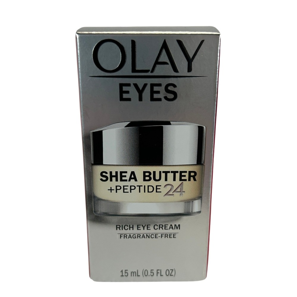 Olay Eyes Shea Butter + Peptide 24 Rich Eye Cream Fragrance-Free 15mL 0.5oz